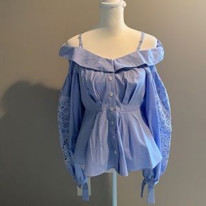 Free People - off shoulder blouse - worn once for pictures
